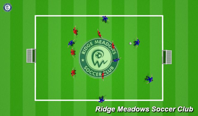 Football/Soccer Session Plan Drill (Colour): SSG - Normal