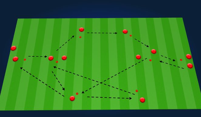 Football/Soccer Session Plan Drill (Colour): Warm Up