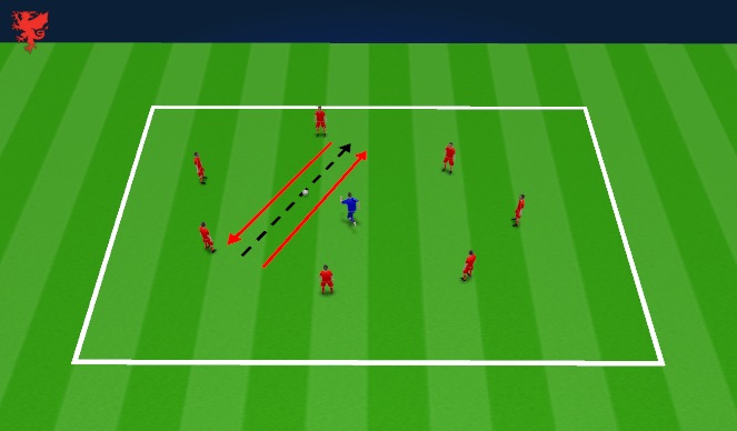 Football/Soccer Session Plan Drill (Colour): Passing Skill