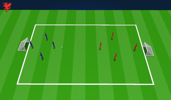 Football/Soccer Session Plan Drill (Colour): Passing SSG