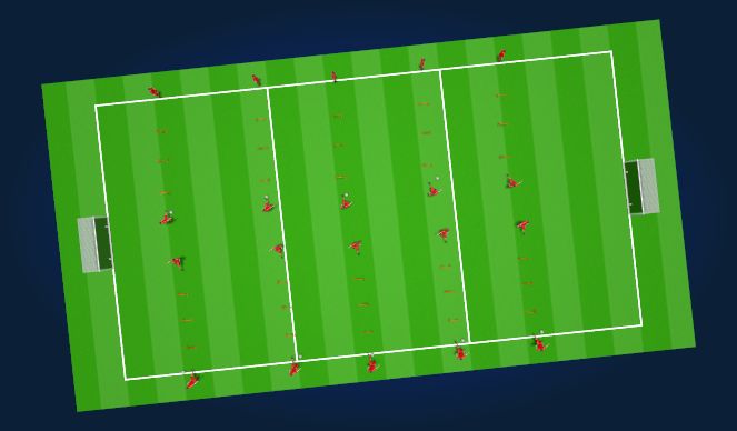 Football/Soccer Session Plan Drill (Colour): Partner passing