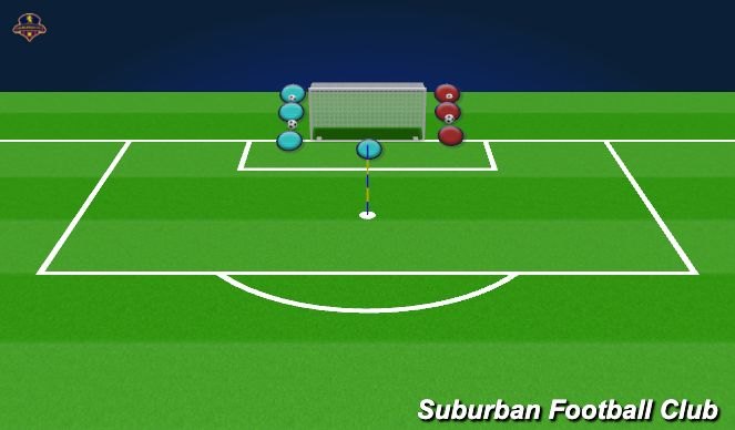 Football/Soccer Session Plan Drill (Colour): Game - Header/Volley Race