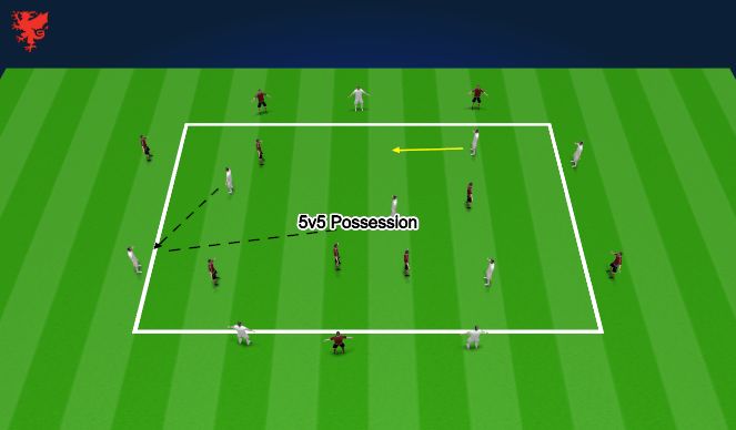 Football/Soccer Session Plan Drill (Colour): Possession 