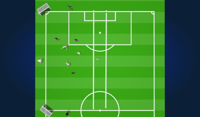 Football/Soccer Session Plan Drill (Colour): Possession exercise 5v5