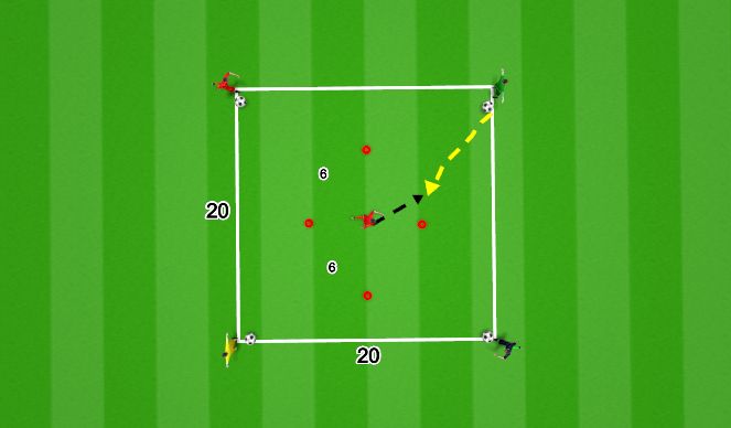 Football/Soccer Session Plan Drill (Colour): Protect the Diamond