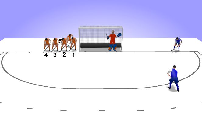 Hockey Session Plan Drill (Colour): Uitlopen links
