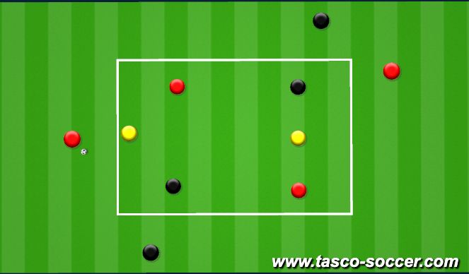 Football/Soccer Session Plan Drill (Colour): Passing and Receiving Variation 3