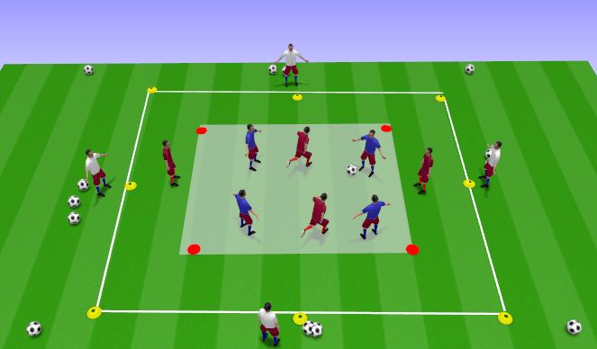Football/Soccer Session Plan Drill (Colour): Possession Play - SI 2 - Playing out From the Back