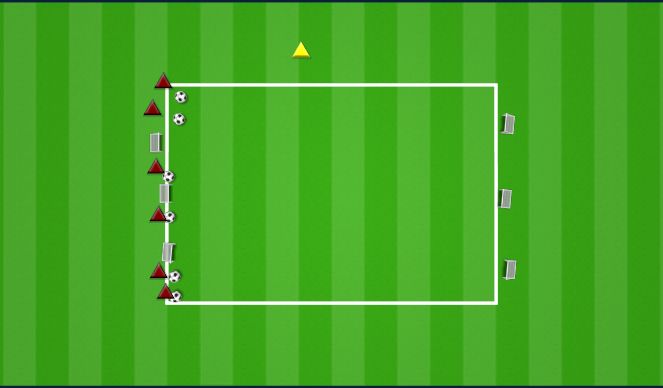 Football/Soccer Session Plan Drill (Colour): DRIIBLE AND SCORE
