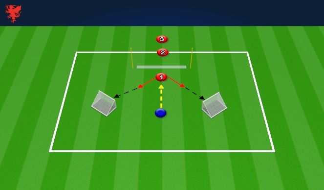 Football/Soccer Session Plan Drill (Colour): GENERAL HANDLING/DISTRIBUTION 1