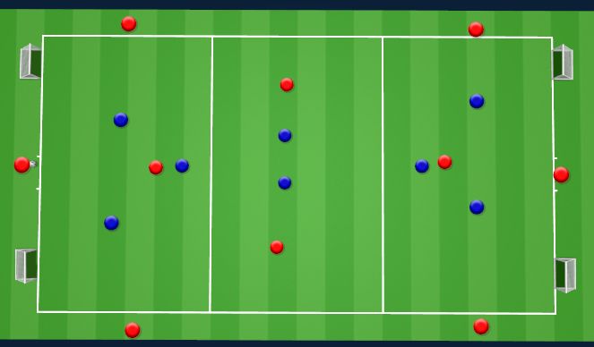 Football/Soccer Session Plan Drill (Colour): 10 vs 7 zone