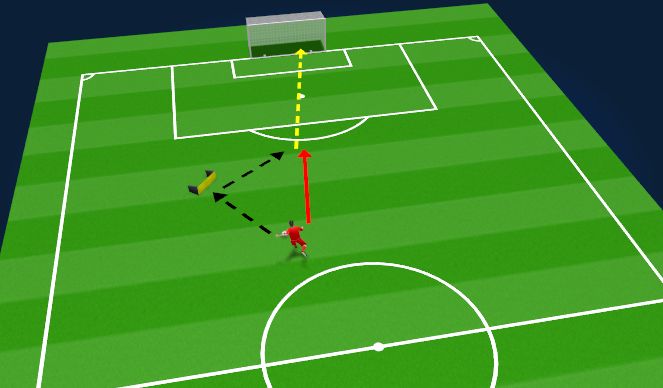 Football/Soccer Session Plan Drill (Colour): Finishing at the box