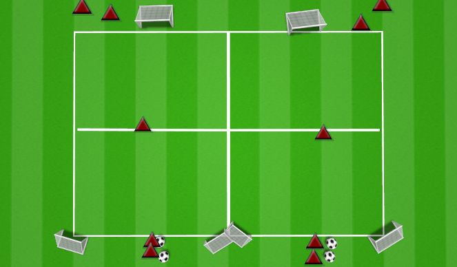 Football/Soccer Session Plan Drill (Colour): 1V1 PRESSING