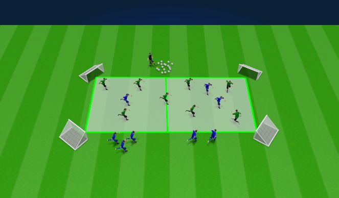Football/Soccer Session Plan Drill (Colour): Drill action