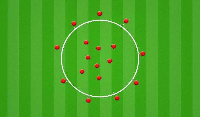Football/Soccer Session Plan Drill (Colour): half in, half out