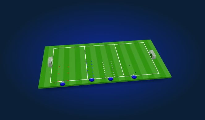 Football/Soccer Session Plan Drill (Colour): Technical DRIBBLING