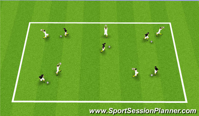 Football/Soccer Session Plan Drill (Colour): Bop 'em
