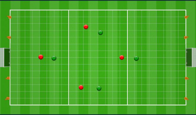 Football/Soccer Session Plan Drill (Colour): 4v4 Score or Dribble (Whole)