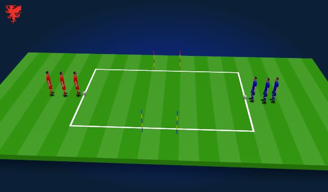 Football/Soccer Session Plan Drill (Colour): Technical