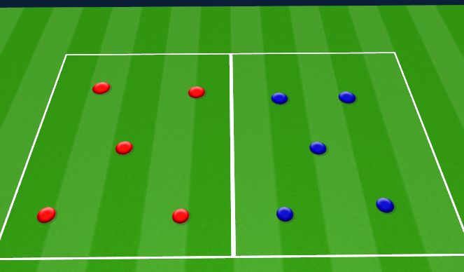 Football/Soccer Session Plan Drill (Colour): 2 Team Over The River