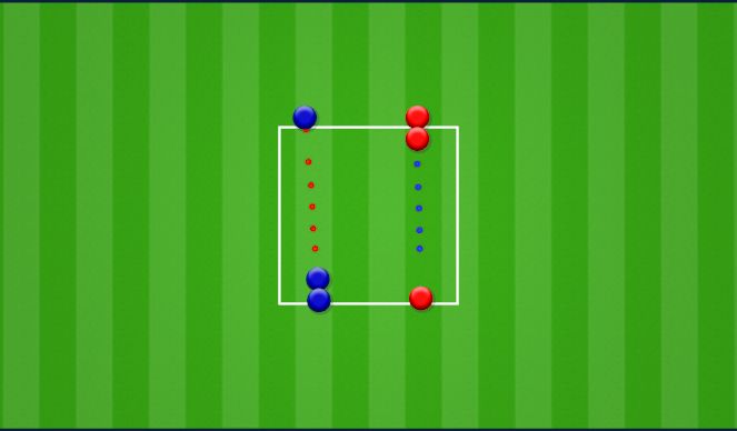 Football/Soccer Session Plan Drill (Colour): Cone Line Dribbling