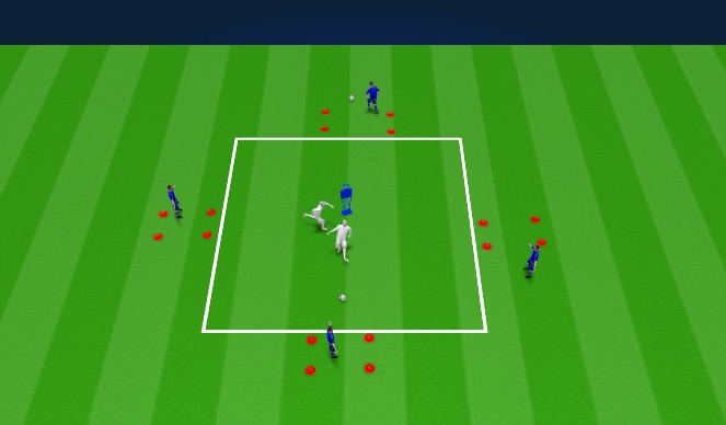 Football/Soccer Session Plan Drill (Colour): Passing practice