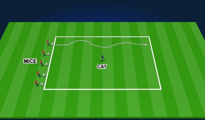 Football/Soccer Session Plan Drill (Colour): Cat and Mouse