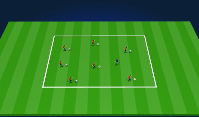 Football/Soccer Session Plan Drill (Colour): Freeze Tag