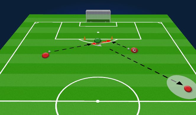 Football/Soccer Session Plan Drill (Colour): skipping lines- diags