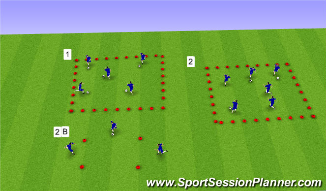 Football/Soccer Session Plan Drill (Colour): U9-U10