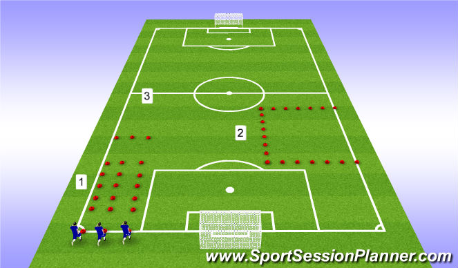 Football/Soccer Session Plan Drill (Colour): U13-U18