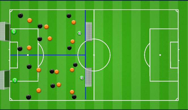 Football/Soccer Session Plan Drill (Colour): GAME | 7v7 League