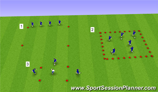 Football/Soccer Session Plan Drill (Colour): U11-U12