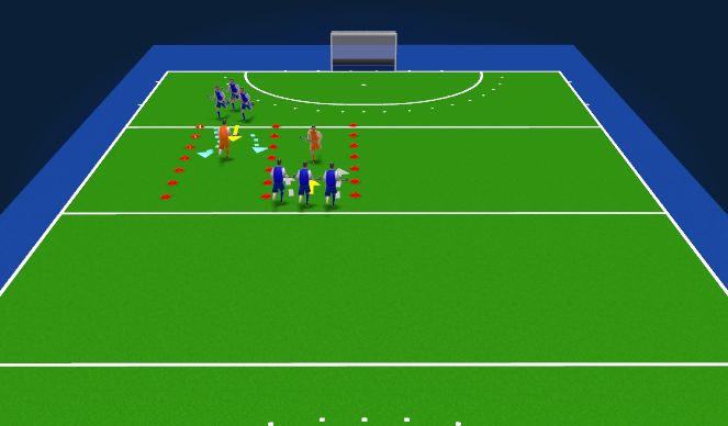 Hockey Session Plan Drill (Colour): Overlopertje