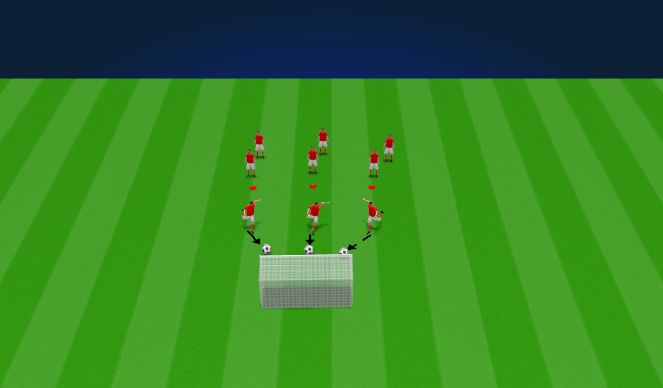 Football/Soccer Session Plan Drill (Colour): Technique to shoot