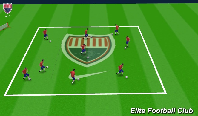 Football/Soccer Session Plan Drill (Colour): Ball Mastery