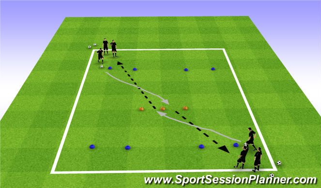 Football/Soccer Session Plan Drill (Colour): Warm-up