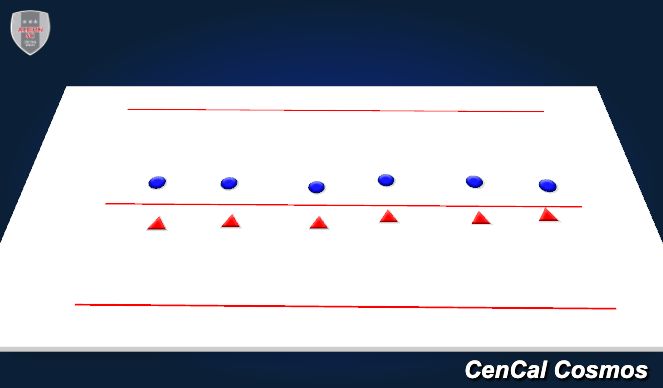 Football/Soccer Session Plan Drill (Colour): Catch your man warmup