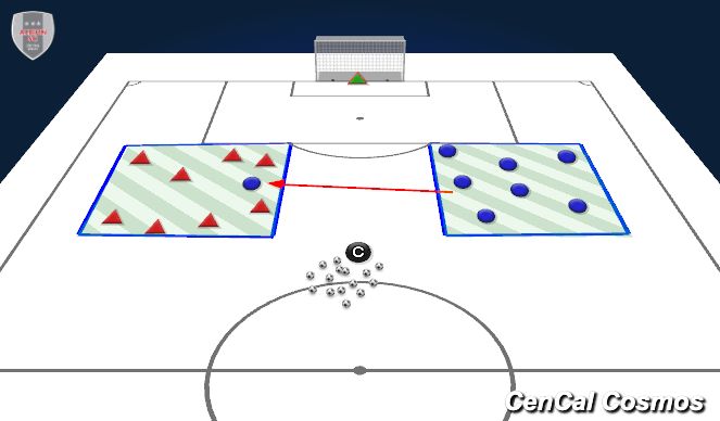 Football/Soccer Session Plan Drill (Colour): Counter pressing to danger