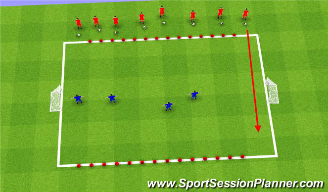 Football/Soccer Session Plan Drill (Colour): Hungry DInosaurs