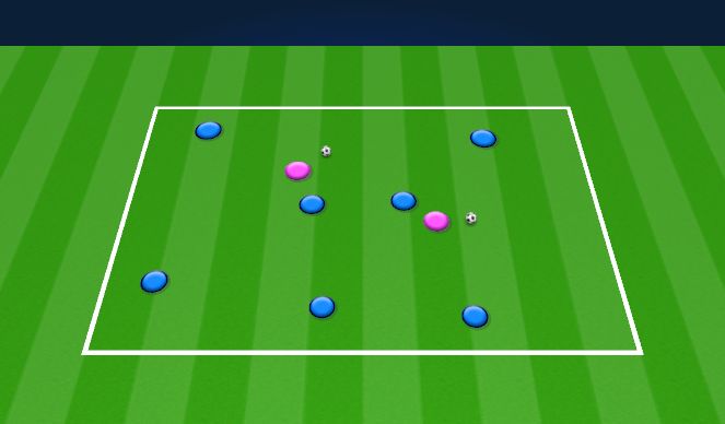 Football/Soccer Session Plan Drill (Colour): Space Invaders