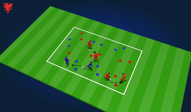 Football/Soccer Session Plan Drill (Colour): Technical