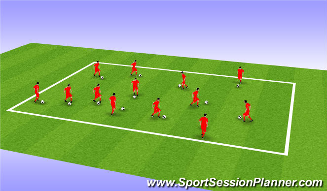 Football/Soccer Session Plan Drill (Colour): Warm Up