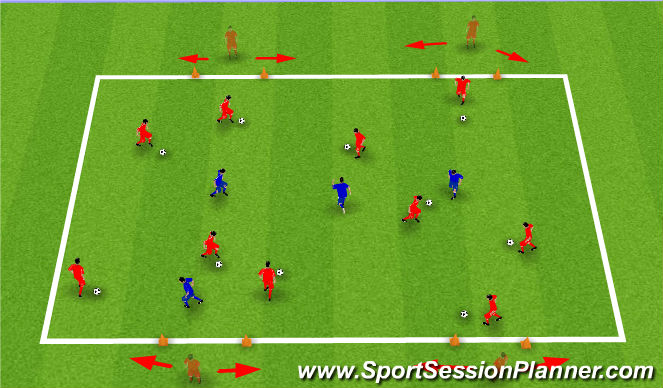 Football/Soccer Session Plan Drill (Colour): Small sided