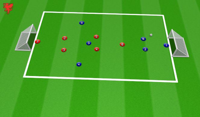 Football/Soccer Session Plan Drill (Colour): SSG