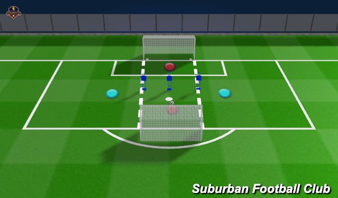 Football/Soccer Session Plan Drill (Colour): Game - Live Angled Strikes
