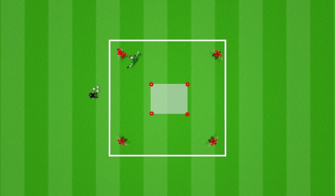 Football/Soccer Session Plan Drill (Colour): Monkey in the Middle