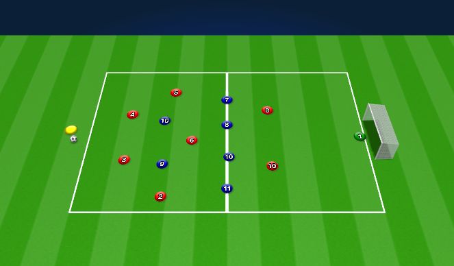 Football/Soccer Session Plan Drill (Colour): Animation