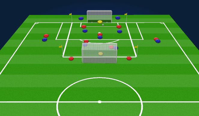 Football/Soccer Session Plan Drill (Colour): One Touch Game