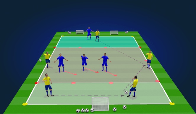 Football/Soccer Session Plan Drill (Colour): Youth Possession Play - ST - Creating Space
